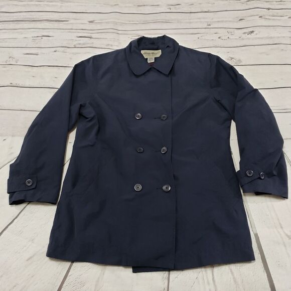 Eddie Bauer Jacket Size Small Blue Double Breasted - Picture 1 of 4